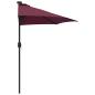 Preview: Gartenparasol Bordeauxrot 294 x 150 x 224 cm Stoff