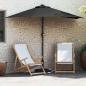 Preview: ARDEBO.de - Gartenparasol Schwarz 294 x 150 x 224 cm Stoff