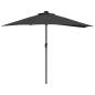 Preview: Gartenparasol Schwarz 294 x 150 x 224 cm Stoff