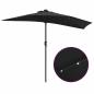 Preview: Gartenparasol Schwarz 294 x 150 x 224 cm Stoff
