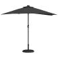 Preview: Gartenparasol Schwarz 294 x 150 x 224 cm Stoff