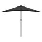 Preview: Gartenparasol Schwarz 294 x 150 x 224 cm Stoff