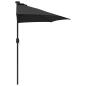 Preview: Gartenparasol Schwarz 294 x 150 x 224 cm Stoff