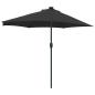 Preview: Gartenparasol Schwarz 294 x 150 x 224 cm Stoff