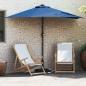 Preview: ARDEBO.de - Gartenparasol Azurblau 294 x 150 x 224 cm Stoff