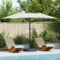 Preview: ARDEBO.de - Gartenparasol Sandfarbe 385 x 209 x 244 cm Stoff