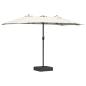 Preview: Gartenparasol Sandfarbe 385 x 209 x 244 cm Stoff