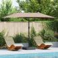 Preview: ARDEBO.de - Gartenparasol Taupe 385 x 209 x 244 cm Stoff
