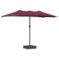 Preview: Gartenparasol Bordeauxrot 385 x 209 x 244 cm Stoff
