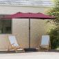 Preview: Gartenparasol Bordeauxrot 385 x 209 x 244 cm Stoff