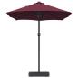 Preview: Gartenparasol Bordeauxrot 385 x 209 x 244 cm Stoff