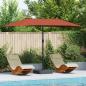 Preview: ARDEBO.de - Gartenparasol Terrakotta 385 x 209 x 244 cm Stoff