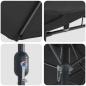 Preview: Gartenparasol Schwarz 385 x 209 x 244 cm Stoff