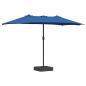 Preview: Gartenparasol Blau 385 x 209 x 244 cm Stoff