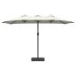 Preview: Gartenparasol Sandfarbe 385 x 209 x 244 cm Stoff