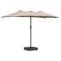 Preview: Gartenparasol Taupe 385 x 209 x 244 cm Stoff