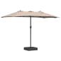 Preview: Gartenparasol Taupe 385 x 209 x 244 cm Stoff
