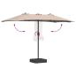 Preview: Gartenparasol Taupe 385 x 209 x 244 cm Stoff