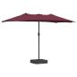 Preview: ARDEBO.de - Gartenparasol Bordeauxrot 385 x 209 x 244 cm Stoff