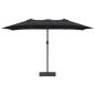 Preview: Gartenparasol Schwarz 385 x 209 x 244 cm Stoff