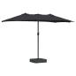 Preview: Gartenparasol Schwarz 385 x 209 x 244 cm Stoff