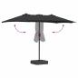 Preview: Gartenparasol Schwarz 385 x 209 x 244 cm Stoff