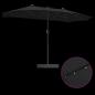 Preview: Gartenparasol Schwarz 385 x 209 x 244 cm Stoff