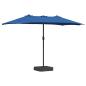 Preview: Gartenparasol Blau 385 x 209 x 244 cm Stoff