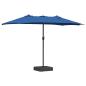 Preview: Gartenparasol Blau 385 x 209 x 244 cm Stoff