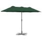 Preview: Gartenparasol Grün 380 x 196 x 235 cm Pulverbeschichteter Stahl