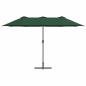 Preview: Gartenparasol Grün 380 x 196 x 235 cm Pulverbeschichteter Stahl
