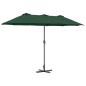 Preview: Gartenparasol Grün 380 x 196 x 235 cm Pulverbeschichteter Stahl