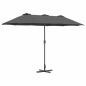 Preview: Gartenparasol Anthrazit 380 x 196 x 235 cm