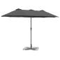 Preview: Gartenparasol Anthrazit 380 x 196 x 235 cm