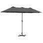 Preview: Gartenparasol Anthrazit 380 x 196 x 235 cm