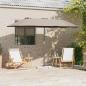 Preview: ARDEBO.de - Gartenparasol Taupe 380 x 196 x 235 cm