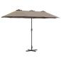 Preview: Gartenparasol Taupe 380 x 196 x 235 cm