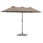 Preview: Gartenparasol Taupe 380 x 196 x 235 cm