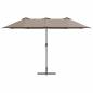 Preview: Gartenparasol Taupe 380 x 196 x 235 cm
