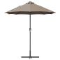 Preview: Gartenparasol Taupe 380 x 196 x 235 cm
