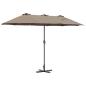 Preview: Gartenparasol Taupe 380 x 196 x 235 cm