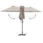 Preview: Gartenparasol Taupe 380 x 196 x 235 cm