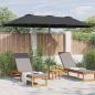 Preview: Gartenparasol Schwarz 380 x 196 x 235 cm