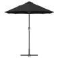 Preview: Gartenparasol Schwarz 380 x 196 x 235 cm
