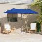 Preview: ARDEBO.de - Gartenparasol Blau 380 x 196 x 235 cm Pulverbeschichteter Stahl