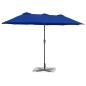 Preview: Gartenparasol Blau 380 x 196 x 235 cm Pulverbeschichteter Stahl