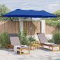 Preview: Gartenparasol Blau 380 x 196 x 235 cm Pulverbeschichteter Stahl