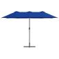 Preview: Gartenparasol Blau 380 x 196 x 235 cm Pulverbeschichteter Stahl