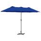 Preview: Gartenparasol Blau 380 x 196 x 235 cm Pulverbeschichteter Stahl