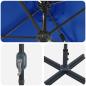 Preview: Gartenparasol Blau 380 x 196 x 235 cm Pulverbeschichteter Stahl